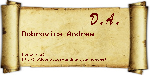 Dobrovics Andrea névjegykártya