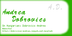 andrea dobrovics business card